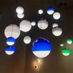 Gradient Glass Pendant Light with Dual Color Temperatures | Stylish Kitchen Pendant Lighting for Versatile Illumination
