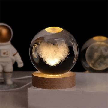 Luminous Crystal Ball LED Night Light USB Lamp