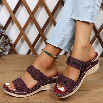 Heath | Women's Slides with Cushioned Comfort & Elegant Floral Design for All-Day Style