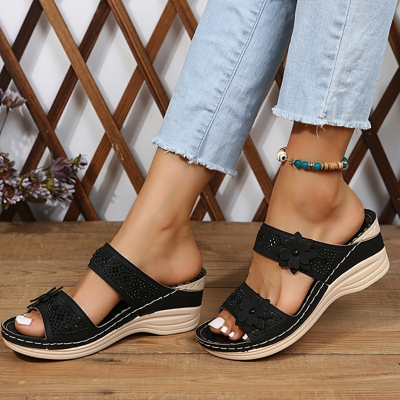Heath | Women's Slides with Cushioned Comfort & Elegant Floral Design for All-Day Style