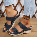 Heath | Women's Slides with Cushioned Comfort & Elegant Floral Design for All-Day Style