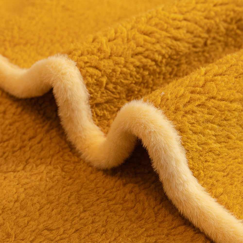 Teddy Fleece Non Slip Couch Cover with Curved Edges