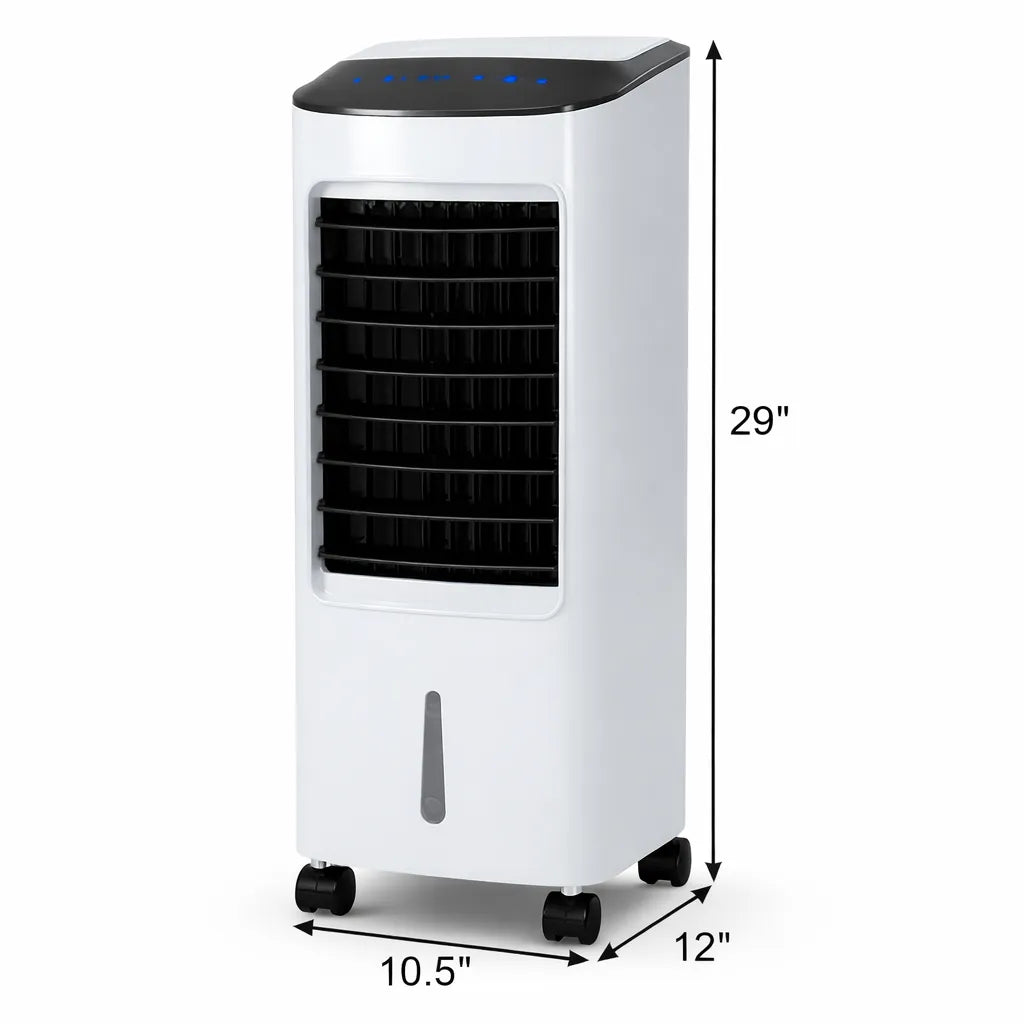 Quiet portable air conditioner cooling a home office