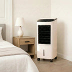 Quiet portable air conditioner cooling a home office