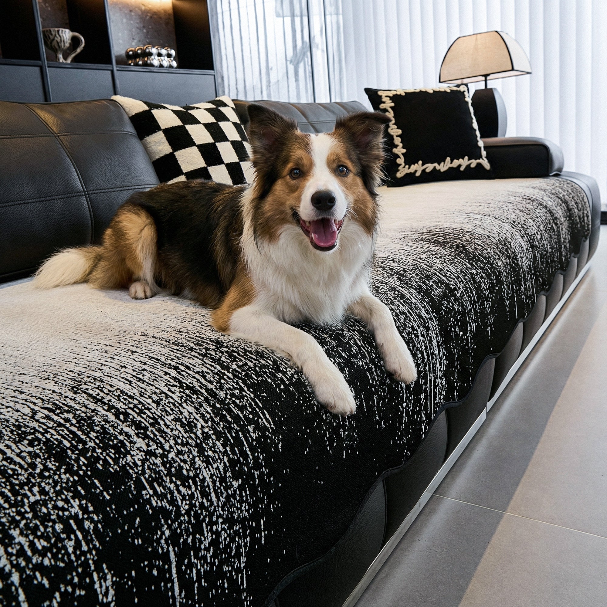 Ombre Chenille Non Slip Couch Cover for Modern Living Rooms