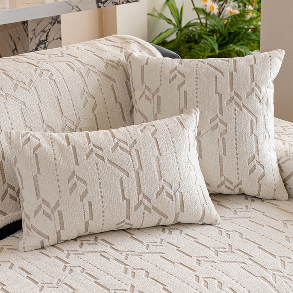 Nordic Arrow Chenille Non Slip Couch Cover for Modern Homes
