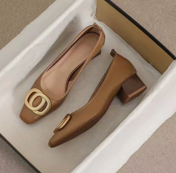 Jozie Collection | Black Block Heel Shoes with Chic Details | Versatile Elegance for Any Occasion