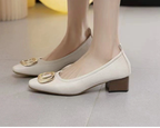 Jozie Collection | Black Block Heel Shoes with Chic Details | Versatile Elegance for Any Occasion