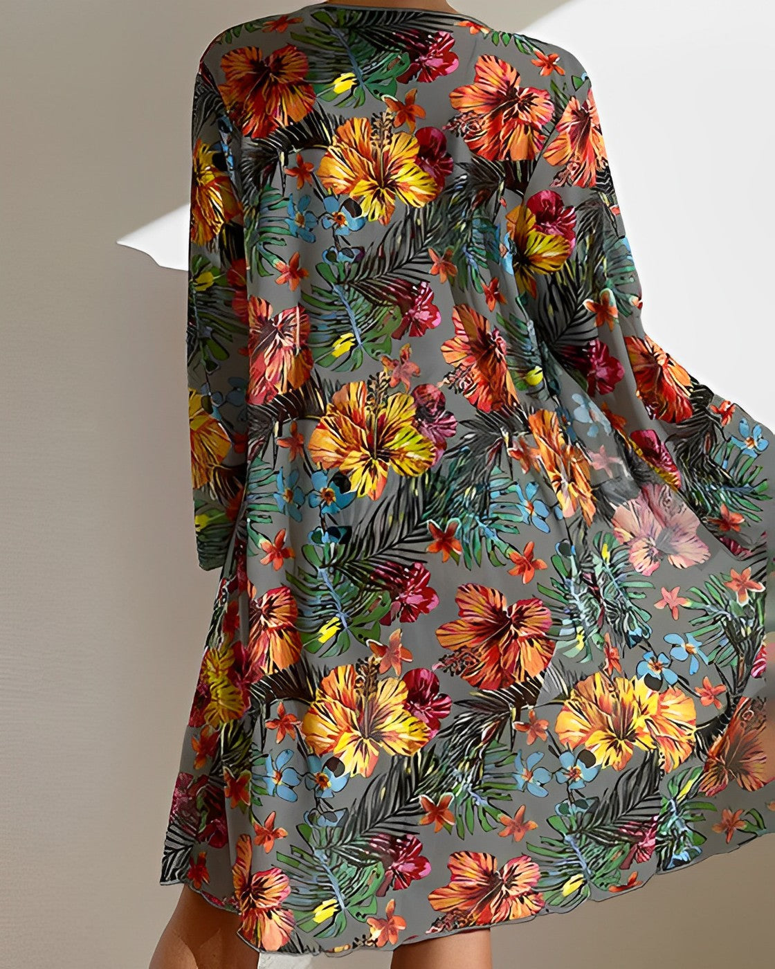 Juanita Collection | High Waisted Bikini Set with Tropical Print & Matching Cover-Up for Effortless Summer Style