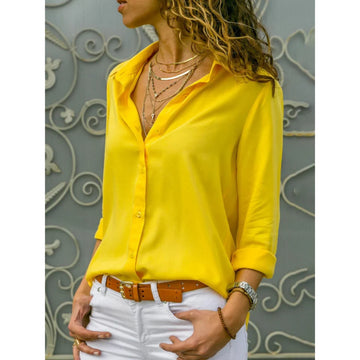 Kayleigh | Women's Blouse with Long Sleeves & Button Closure | Elegant Versatile Top for All Occasions