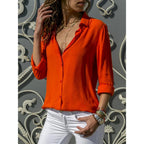 Kayleigh | Women's Blouse with Long Sleeves & Button Closure | Elegant Versatile Top for All Occasions