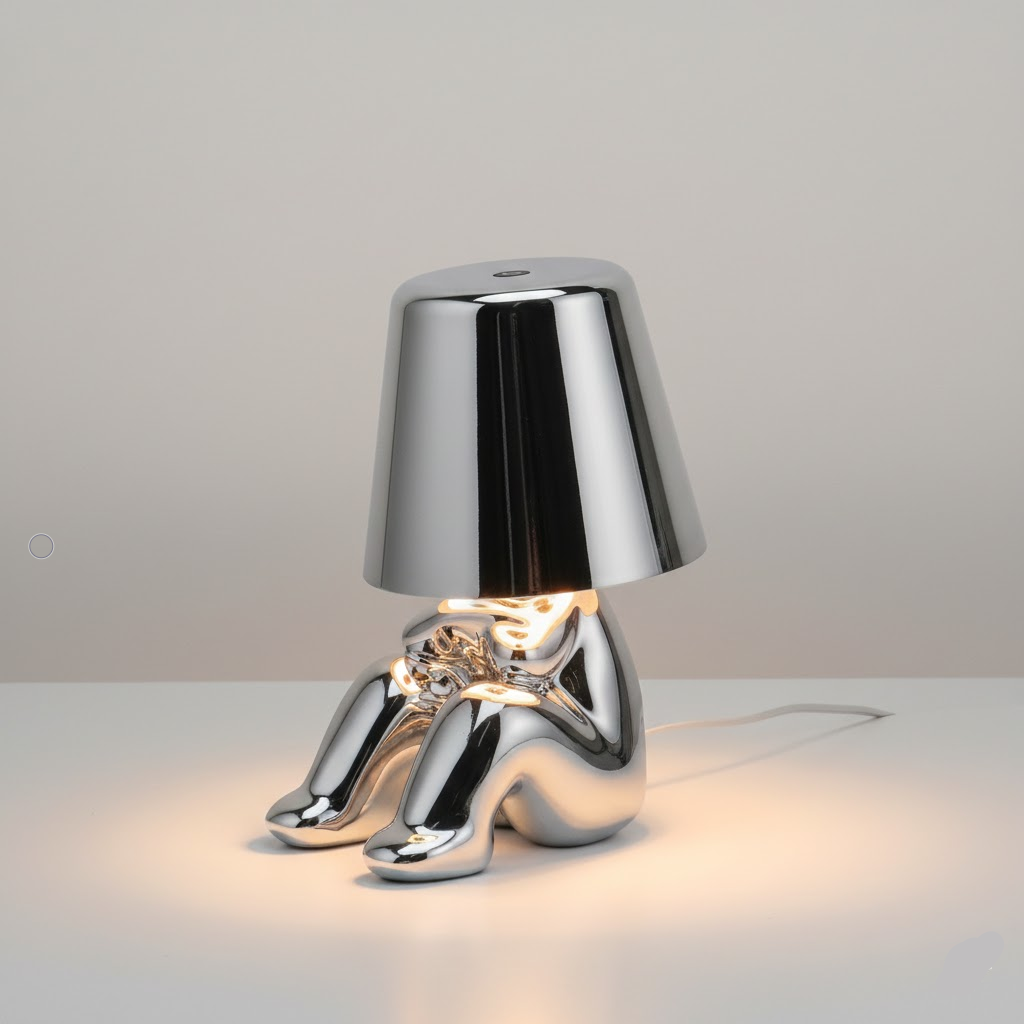 Modern Gold Figure Table Lamp Rechargeable LED Light