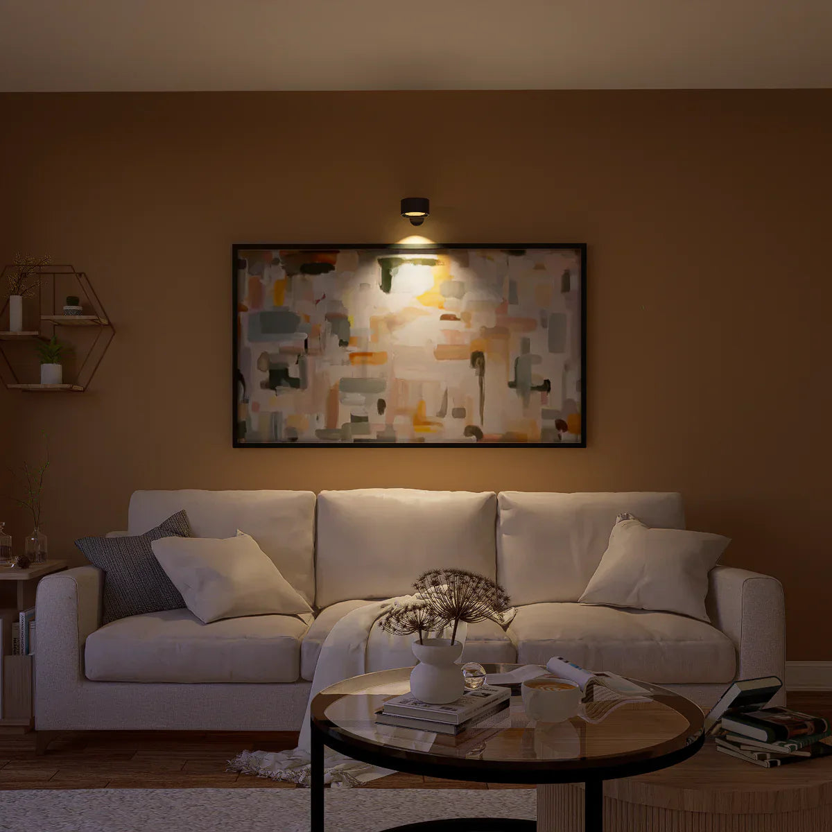 Lumora | Cordless Wall Lamp with 360° Rotation & Dimmable LED Light | Rechargeable Design for Versatile Home Lighting