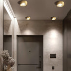 Lumora | Flush Mount Ceiling Light with Adjustable Brightness | Elegant Copper Fixture for Hallways and Living Rooms