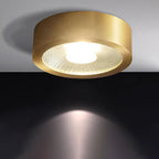 Lumora | Flush Mount Ceiling Light with Adjustable Brightness | Elegant Copper Fixture for Hallways and Living Rooms