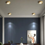 Lumora | Flush Mount Ceiling Light with Adjustable Brightness | Elegant Copper Fixture for Hallways and Living Rooms