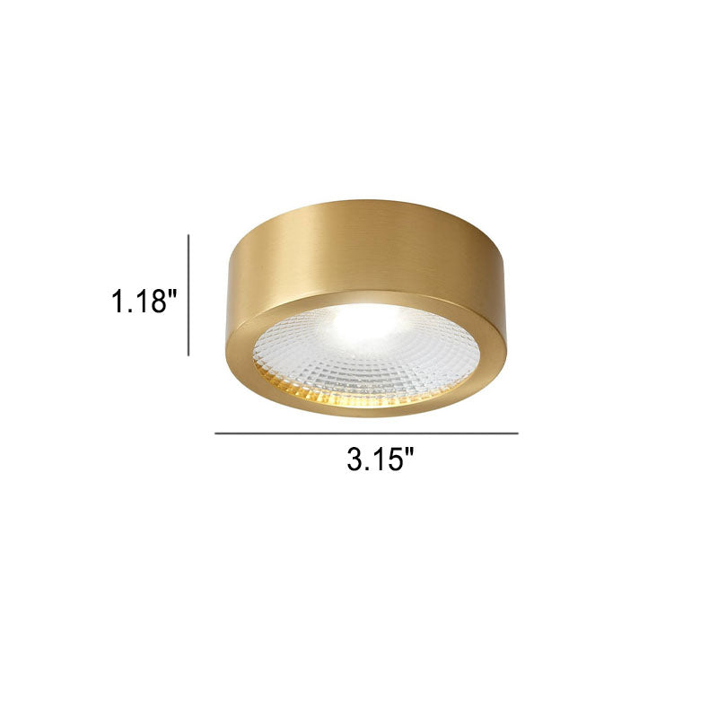 Lumora | Flush Mount Ceiling Light with Adjustable Brightness | Elegant Copper Fixture for Hallways and Living Rooms