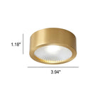 Lumora | Flush Mount Ceiling Light with Adjustable Brightness | Elegant Copper Fixture for Hallways and Living Rooms