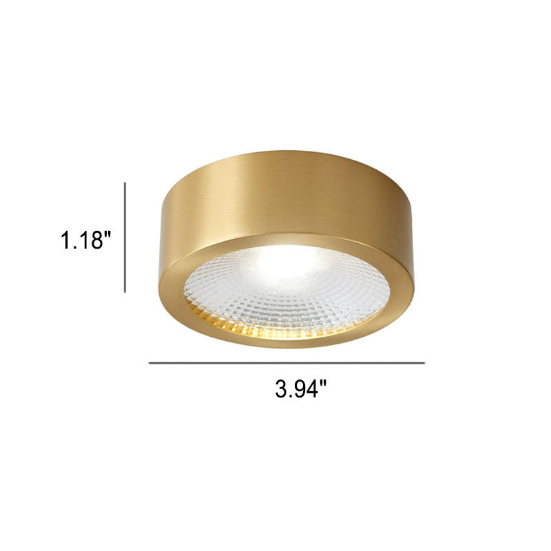 Lumora | Flush Mount Ceiling Light with Adjustable Brightness | Elegant Copper Fixture for Hallways and Living Rooms