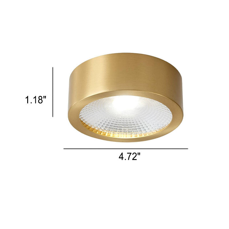 Lumora | Flush Mount Ceiling Light with Adjustable Brightness | Elegant Copper Fixture for Hallways and Living Rooms