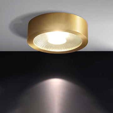 Lumora | Flush Mount Ceiling Light with Adjustable Brightness | Elegant Copper Fixture for Hallways and Living Rooms
