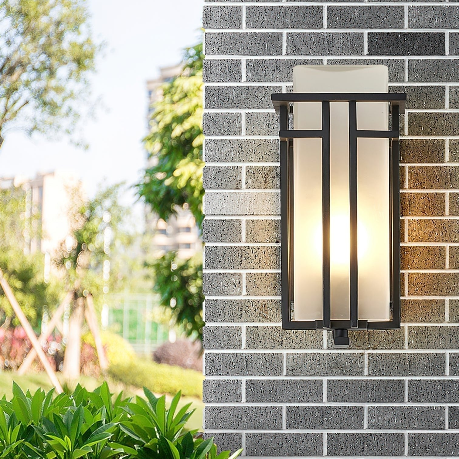 Industrial Iron Outdoor Wall Light, IP65 Waterproof, Edison Bulb, Black, Porch