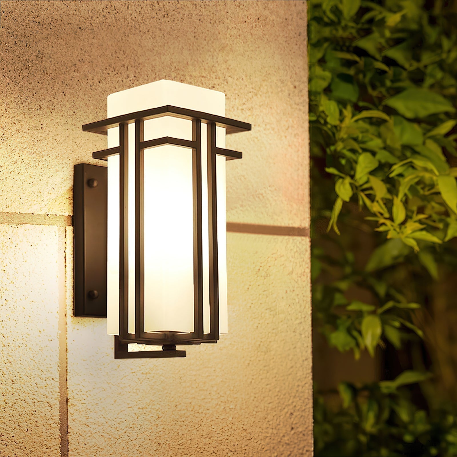 Industrial Iron Outdoor Wall Light, IP65 Waterproof, Edison Bulb, Black, Porch