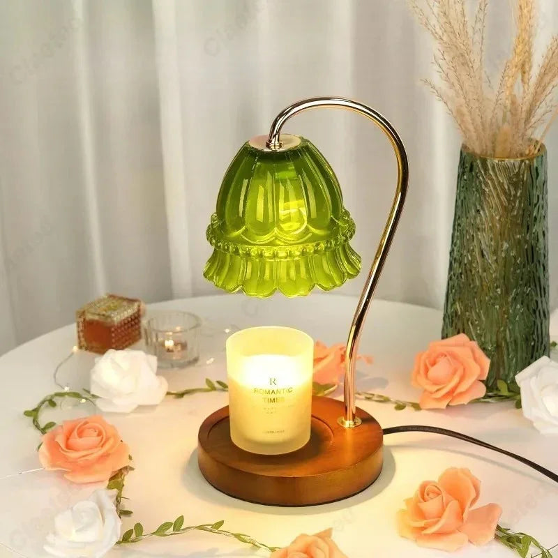 LunaGlow | Stylish Modern Glass Candle Warmer Lamp for Serene Ambiance