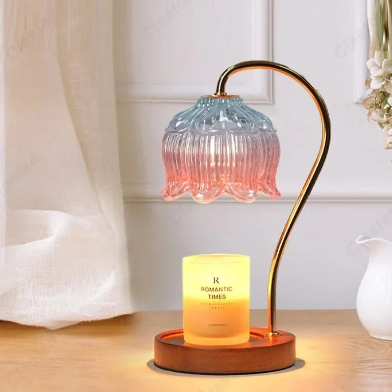 LunaGlow | Stylish Modern Glass Candle Warmer Lamp for Serene Ambiance