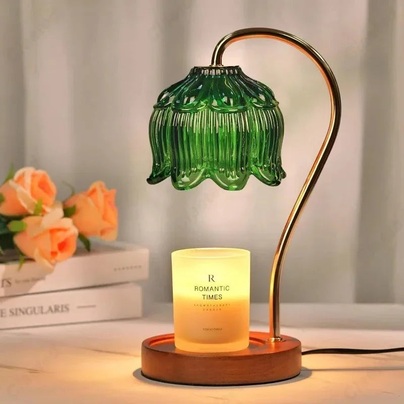LunaGlow | Stylish Modern Glass Candle Warmer Lamp for Serene Ambiance