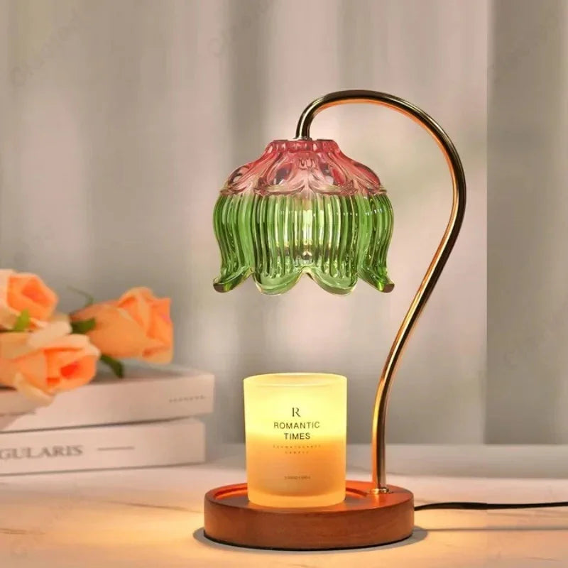 LunaGlow | Stylish Modern Glass Candle Warmer Lamp for Serene Ambiance