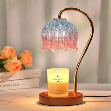 LunaGlow | Stylish Modern Glass Candle Warmer Lamp for Serene Ambiance