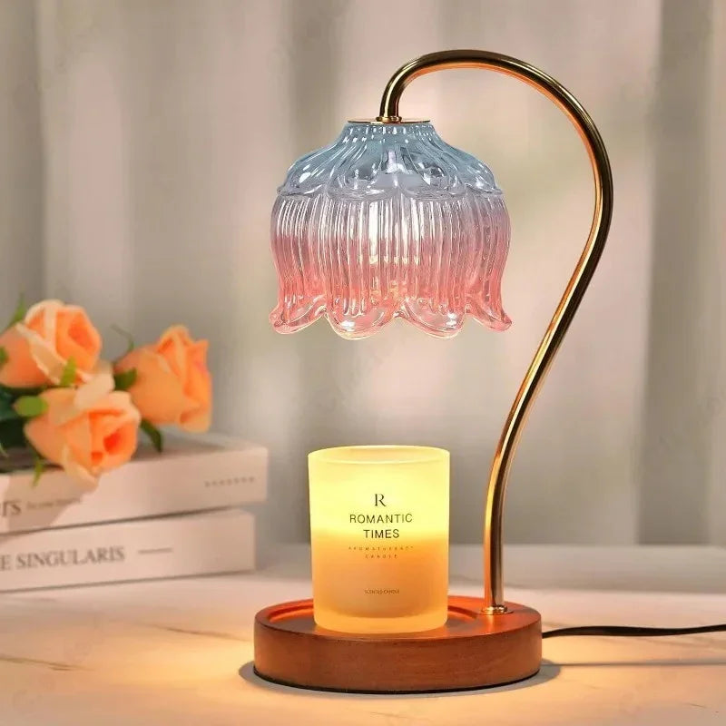 LunaGlow | Stylish Modern Glass Candle Warmer Lamp for Serene Ambiance