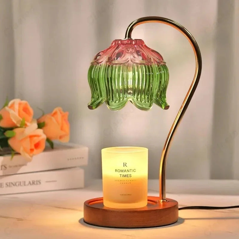 LunaGlow | Stylish Modern Glass Candle Warmer Lamp for Serene Ambiance