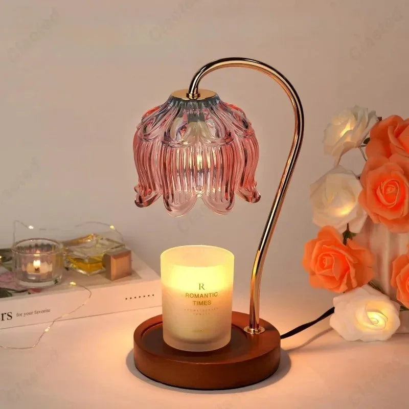 LunaGlow | Stylish Modern Glass Candle Warmer Lamp for Serene Ambiance