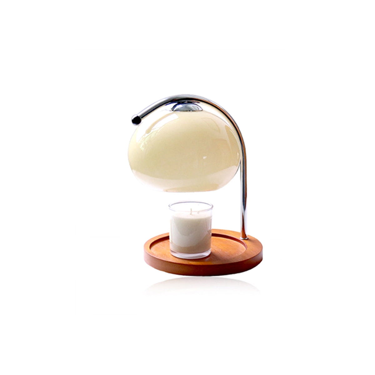 Lunaris | Elegant Dimmable Glass Candle Warmer Lamp for Cozy Ambiance