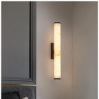 LuxRoyale | Modern Wall Sconce Lighting with Spanish Marble & Copper Accents | Elegant Wall Lights for Cozy Ambiance