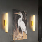 LuxRoyale | Modern Wall Sconce Lighting with Spanish Marble & Copper Accents | Elegant Wall Lights for Cozy Ambiance