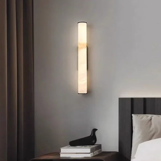 LuxRoyale | Modern Wall Sconce Lighting with Spanish Marble & Copper Accents | Elegant Wall Lights for Cozy Ambiance