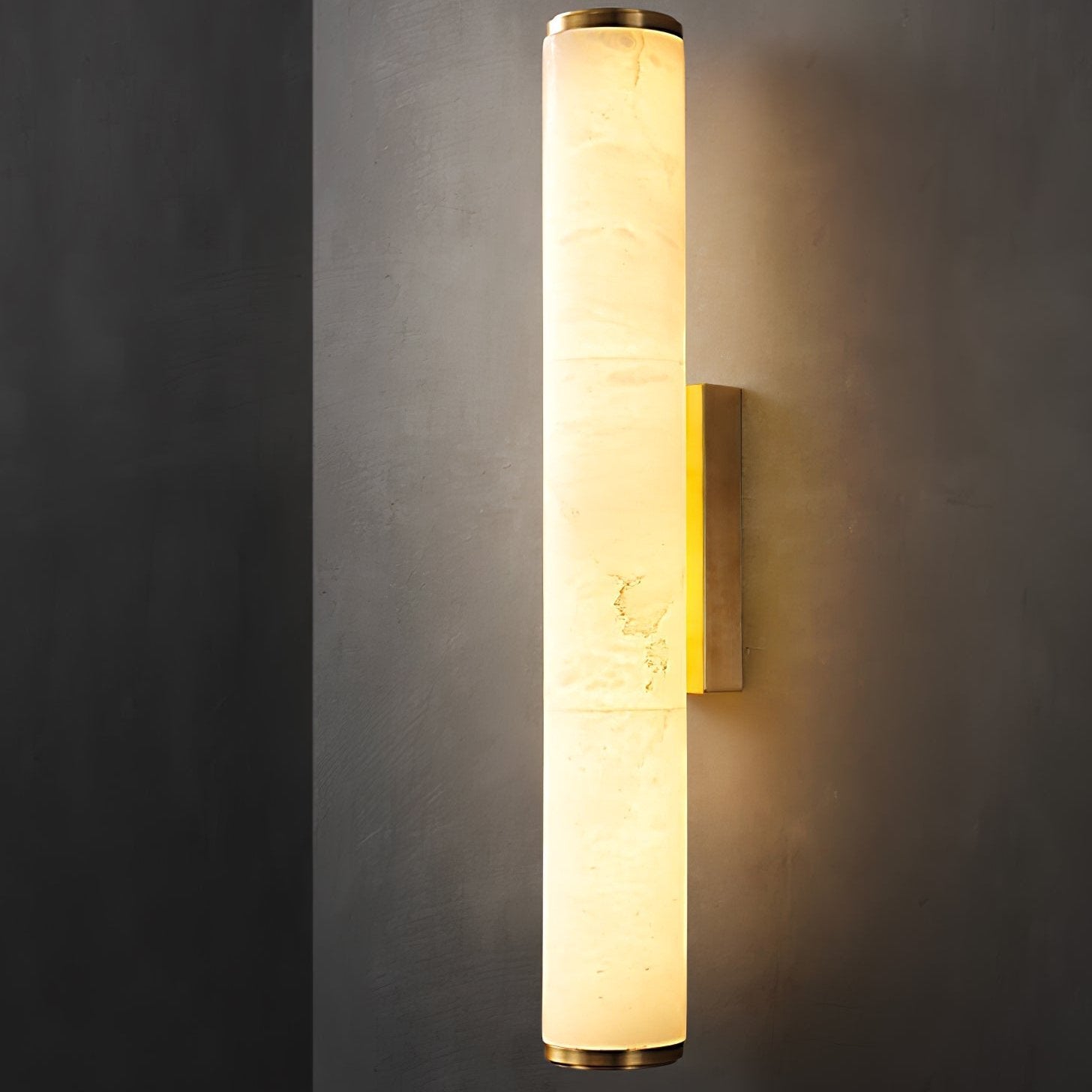 LuxRoyale | Modern Wall Sconce Lighting with Spanish Marble & Copper Accents | Elegant Wall Lights for Cozy Ambiance