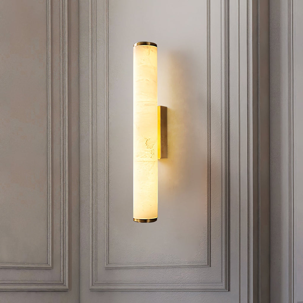 LuxRoyale | Modern Wall Sconce Lighting with Spanish Marble & Copper Accents | Elegant Wall Lights for Cozy Ambiance