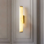 LuxRoyale | Modern Wall Sconce Lighting with Spanish Marble & Copper Accents | Elegant Wall Lights for Cozy Ambiance