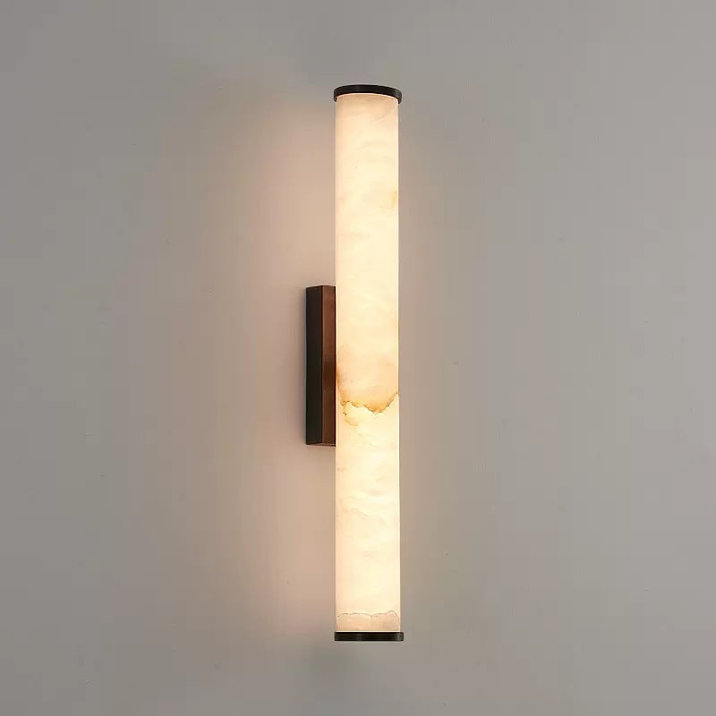 LuxRoyale | Modern Wall Sconce Lighting with Spanish Marble & Copper Accents | Elegant Wall Lights for Cozy Ambiance