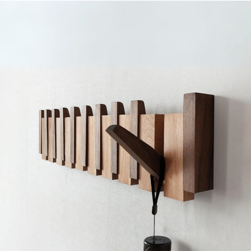 Wall Mounted Coat Rack, Magnetic Hooks, Entryway Organizer, Space Saving