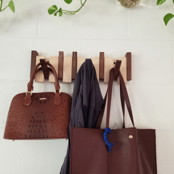 Luxora | Wall Mounted Coat Rack Stand with Magnetic Hooks | Stylish Entryway Organizer for Space-Saving Functionality