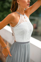 Madison Collection | Women's Maxi Dress with Elegant Halter Neckline | Flowing Silhouette for Special Occasions