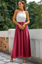 Madison Collection | Women's Maxi Dress with Elegant Halter Neckline | Flowing Silhouette for Special Occasions
