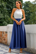 Madison Collection | Women's Maxi Dress with Elegant Halter Neckline | Flowing Silhouette for Special Occasions