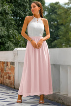 Madison Collection | Women's Maxi Dress with Elegant Halter Neckline | Flowing Silhouette for Special Occasions