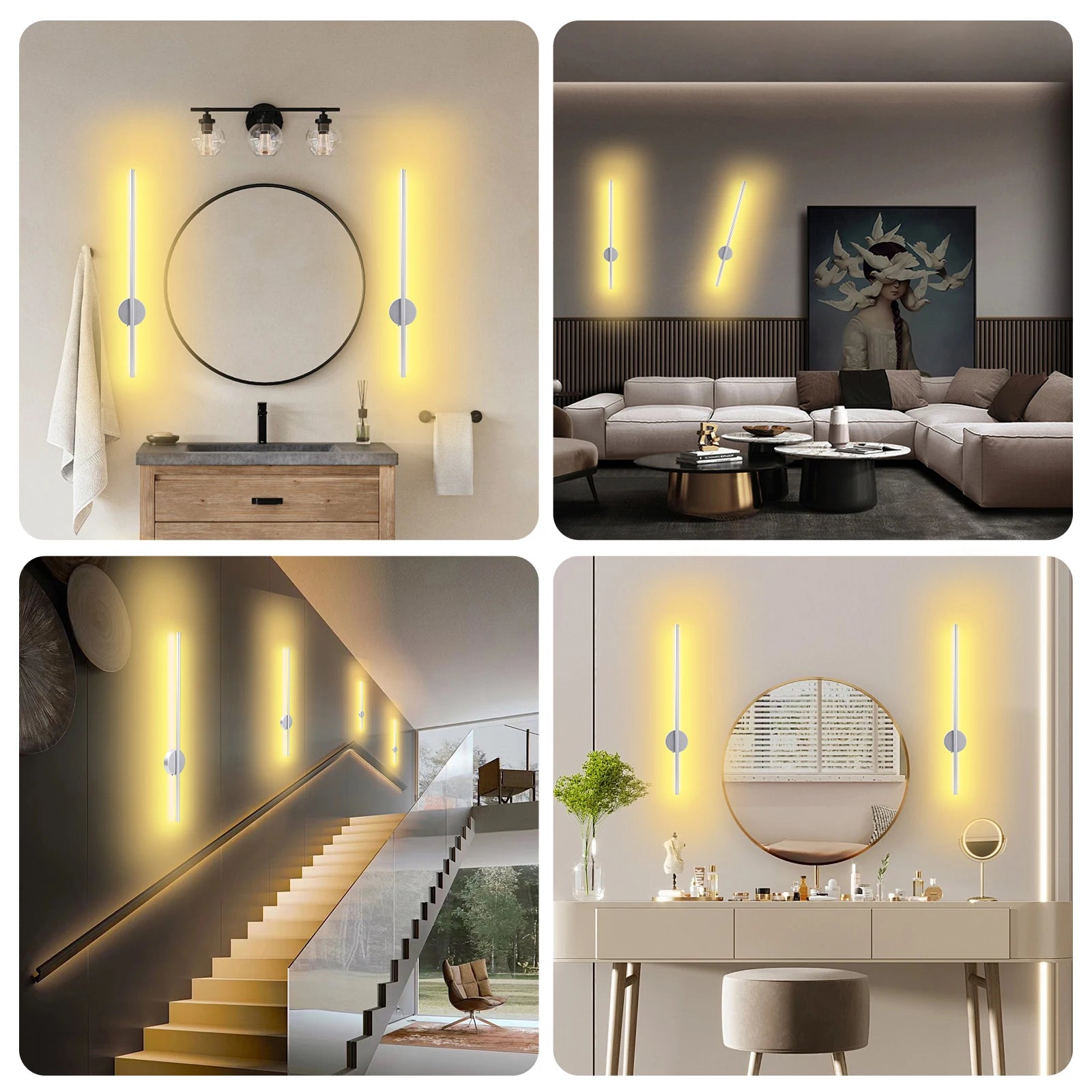Magnetic LED Wall Lamp | Adjustable Color Temperature Sconce Light | Versatile Lighting Solution for Any Space